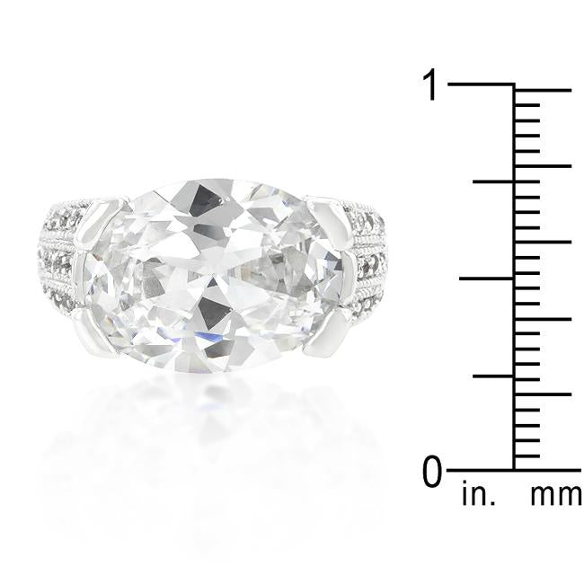 Oval Triplet Cubic Zirconia Ring - Charming Charlie
