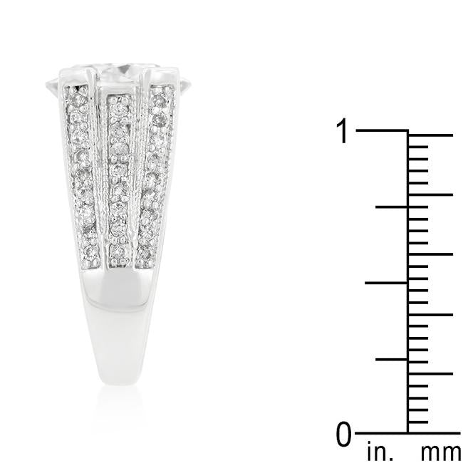 Oval Triplet Cubic Zirconia Ring - Charming Charlie