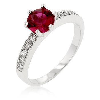 Petite Garnet Red Engagement Ring - Charming Charlie