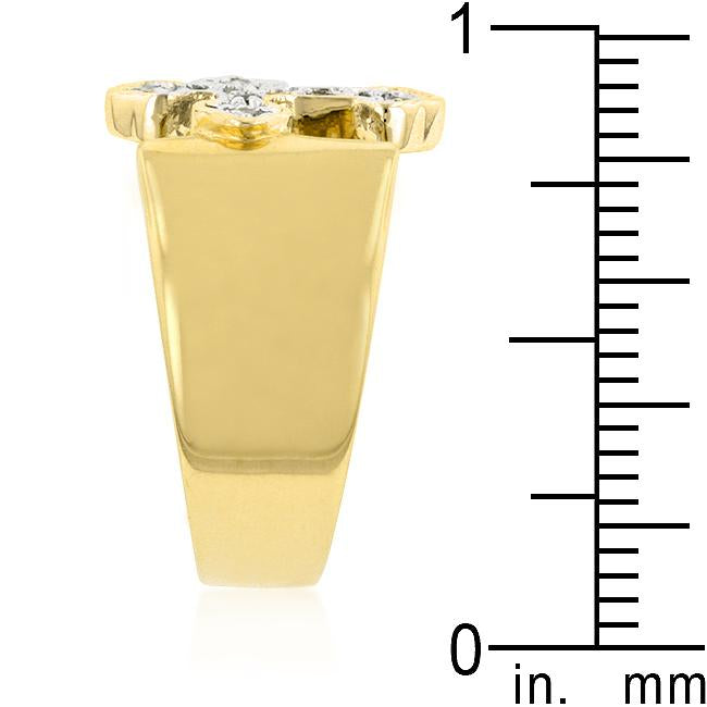 Two-tone Finish Cross Ring - Charming Charlie
