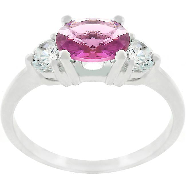 Oval Treble Cubic Zirconia Ring - Charming Charlie