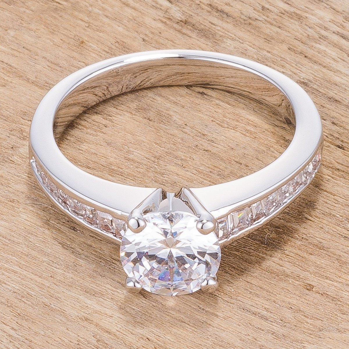 Cubic Zircon Engagement Ring - Charming Charlie
