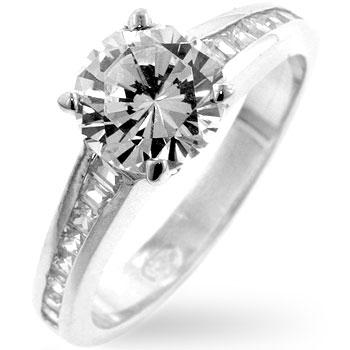 Cubic Zircon Engagement Ring - Charming Charlie