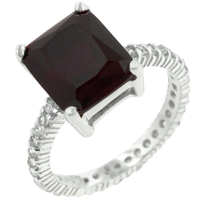 Radiant Cut Ruby Engagement Ring - Charming Charlie