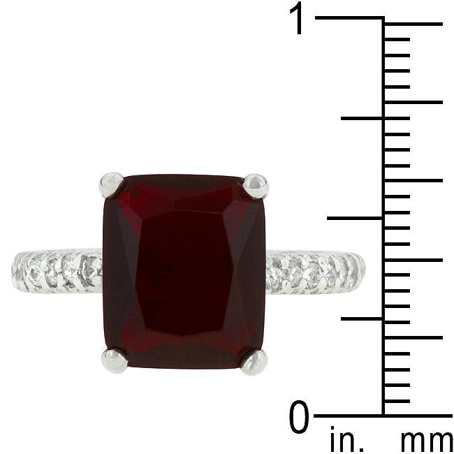 Radiant Cut Ruby Engagement Ring - Charming Charlie