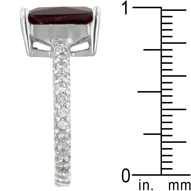 Radiant Cut Ruby Engagement Ring - Charming Charlie