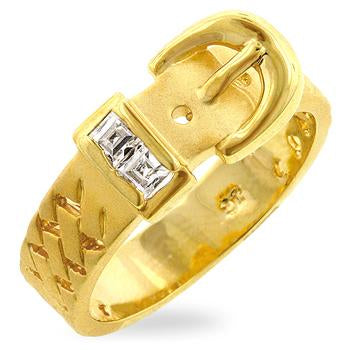 Golden Buckle Ring - Charming Charlie