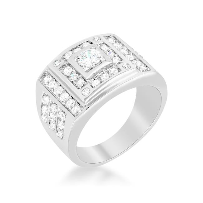 Geometric Cubic Zirconia Ring - Charming Charlie