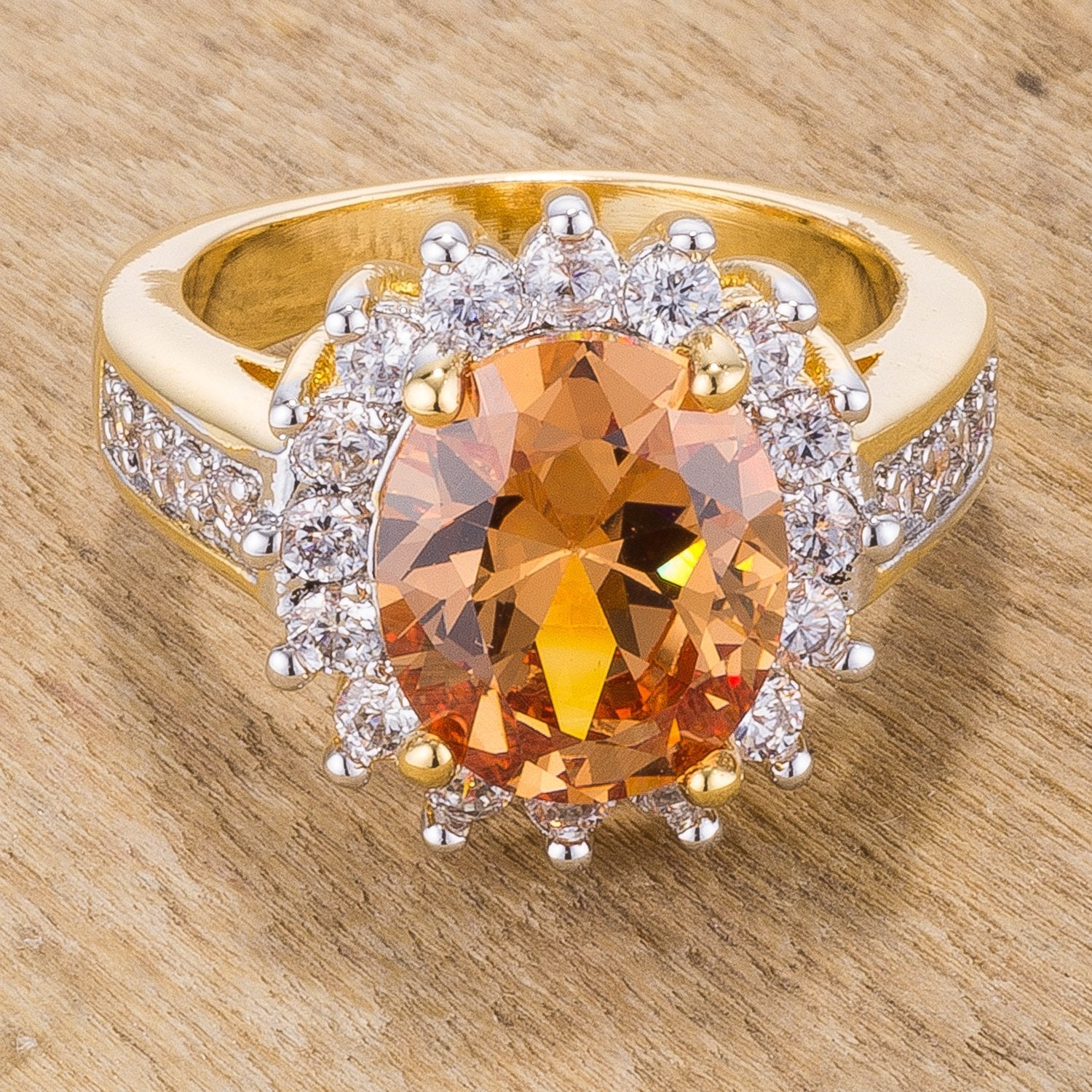 Champagne Cambridge Elegance Ring - Charming Charlie