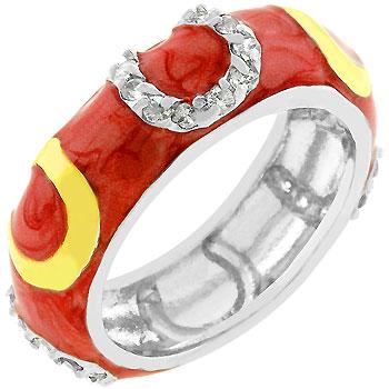 Double Pink Enamel Horseshoe Ring - Charming Charlie