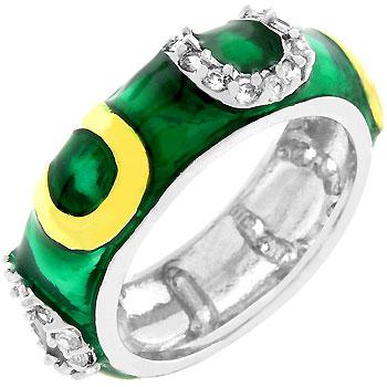 Green Enamel Horseshoe Ring - Charming Charlie