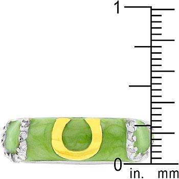 Apple Green Enamel Horseshoe Ring - Charming Charlie