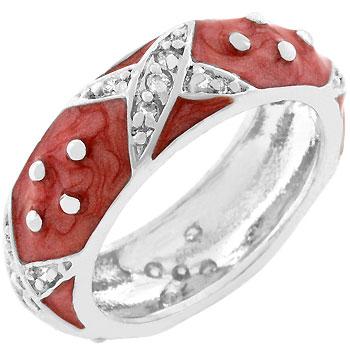 Marbled Pink Enamel Ring - Charming Charlie