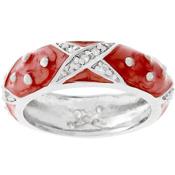 Marbled Pink Enamel Ring - Charming Charlie