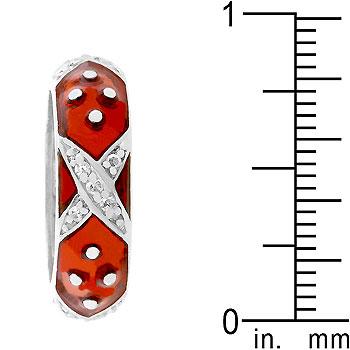 Marbled Ruby Red Enamel Ring - Charming Charlie