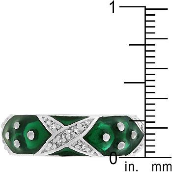 Marbled Forest Green Enamel Ring - Charming Charlie