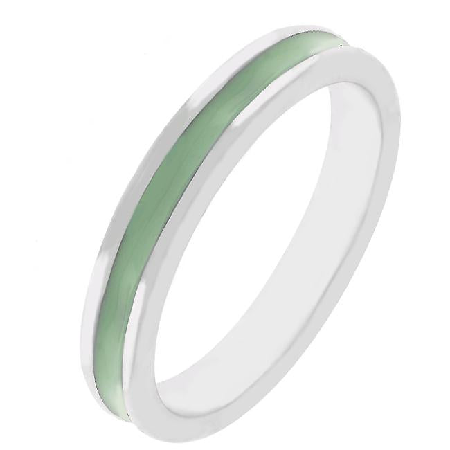 Light Green Enamel Eternity Ring - Charming Charlie