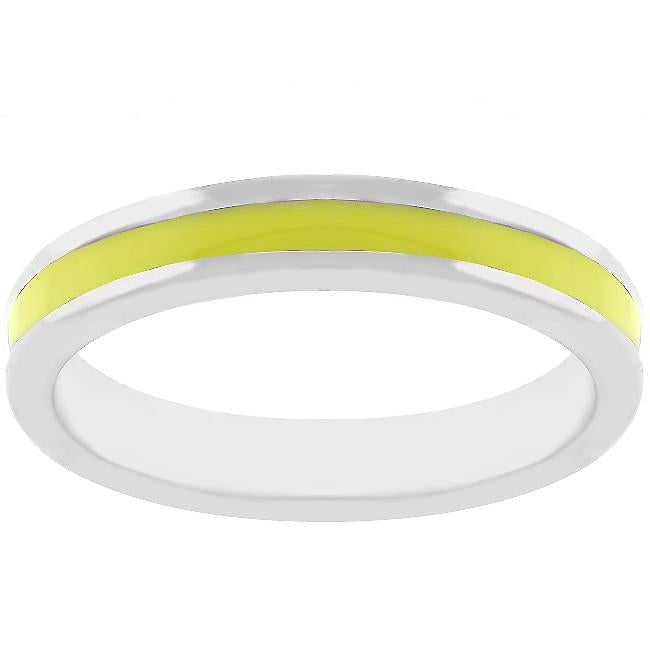 Yellow Enamel Eternity Ring - Charming Charlie