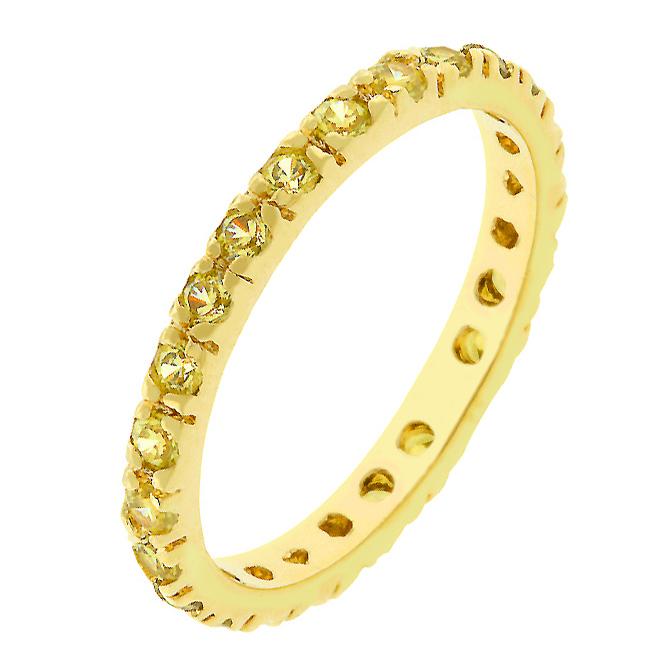 Yellow Cubic Zirconia Eternity Ring - Charming Charlie