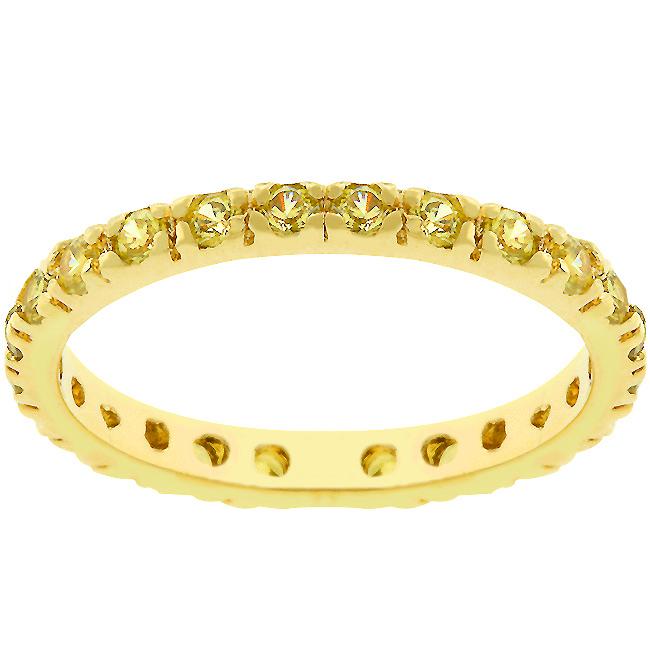 Yellow Cubic Zirconia Eternity Ring - Charming Charlie