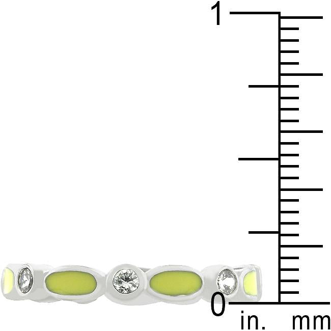Yellow Link Enamel Stacker Ring - Charming Charlie