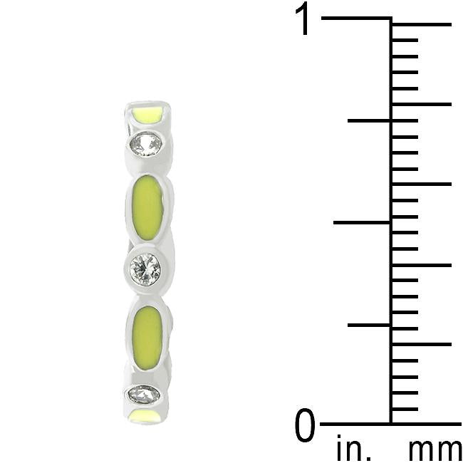 Yellow Link Enamel Stacker Ring - Charming Charlie