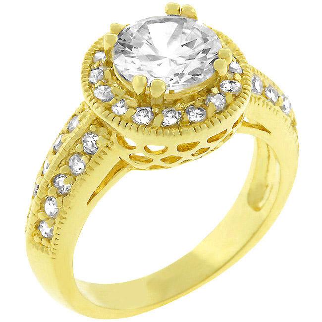 Pave Halo Vintage Crown Ring - Charming Charlie