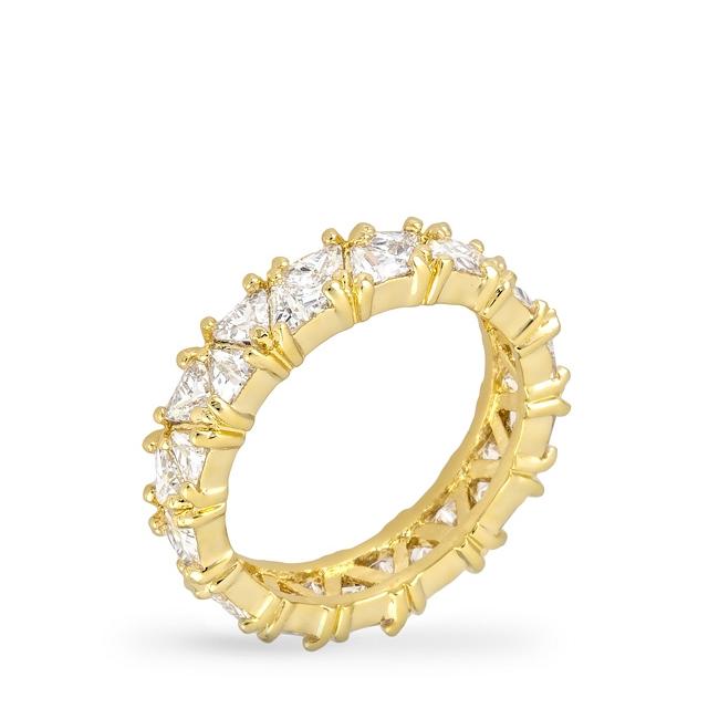 Golden Trillion Eternity Ring - Charming Charlie