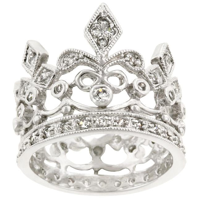 Cubic Zirconia Crown Eternity Ring - Charming Charlie