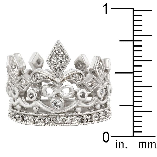 Cubic Zirconia Crown Eternity Ring - Charming Charlie