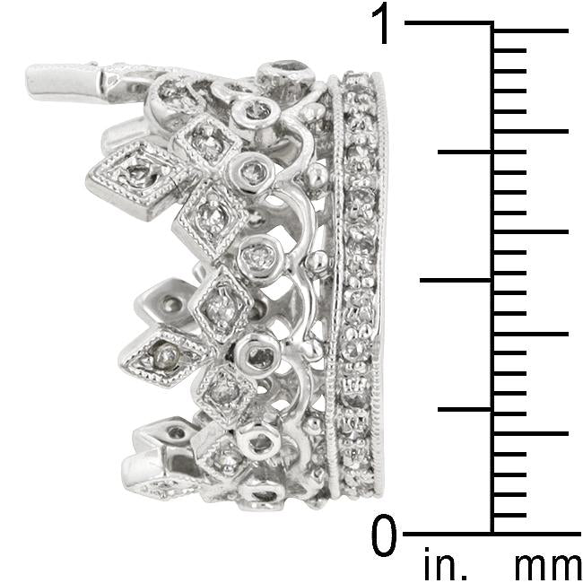 Cubic Zirconia Crown Eternity Ring - Charming Charlie
