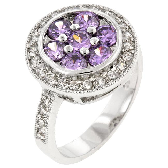 Amethyst Purple Lily Ring - Charming Charlie