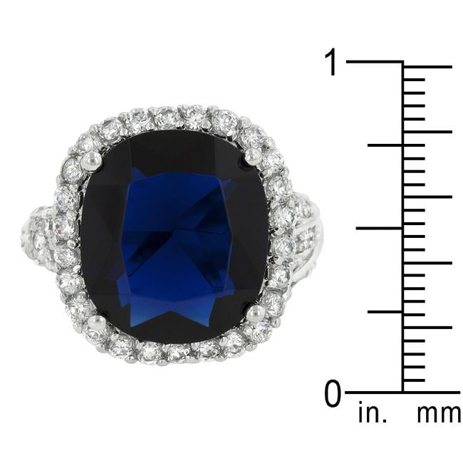 Deep Blue Sapphire Engagement Ring - Charming Charlie