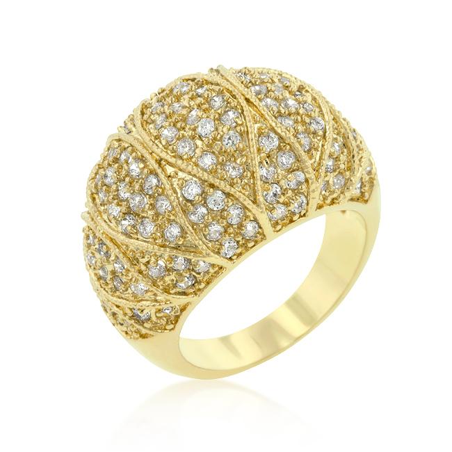 Goldeneye Clear Cubic Zirconia Cocktail Ring - Charming Charlie