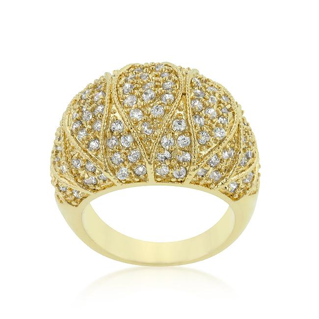 Goldeneye Clear Cubic Zirconia Cocktail Ring - Charming Charlie