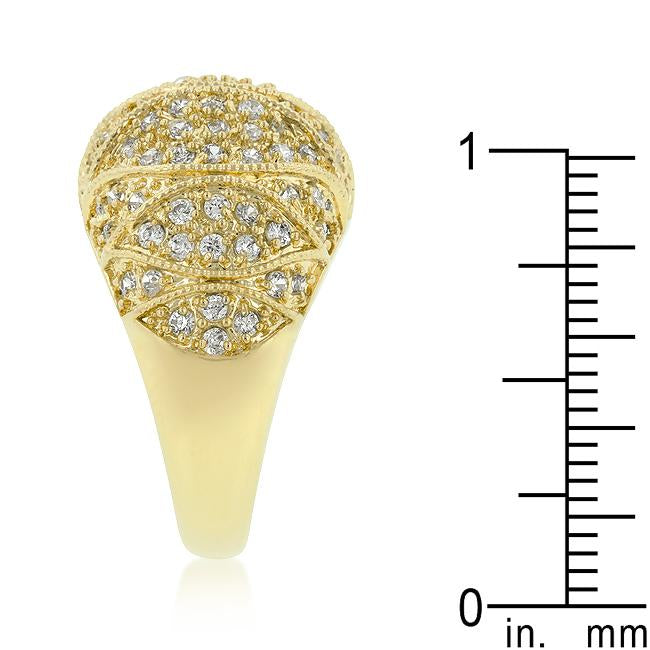 Goldeneye Clear Cubic Zirconia Cocktail Ring - Charming Charlie