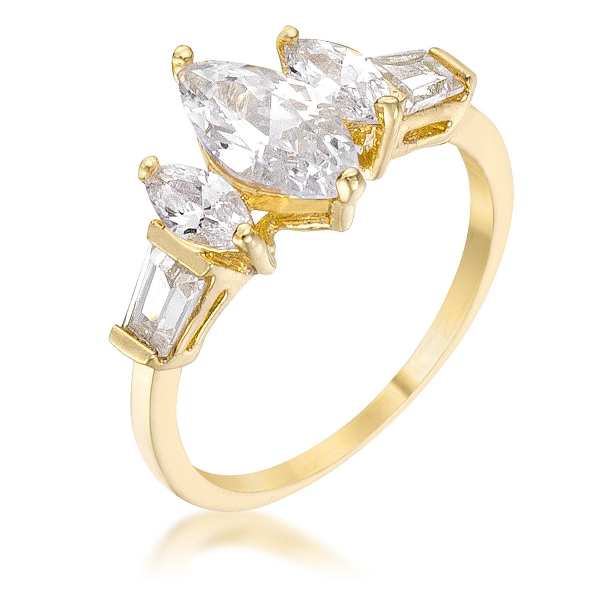 Marquise Triplet Engagement Ring - Charming Charlie