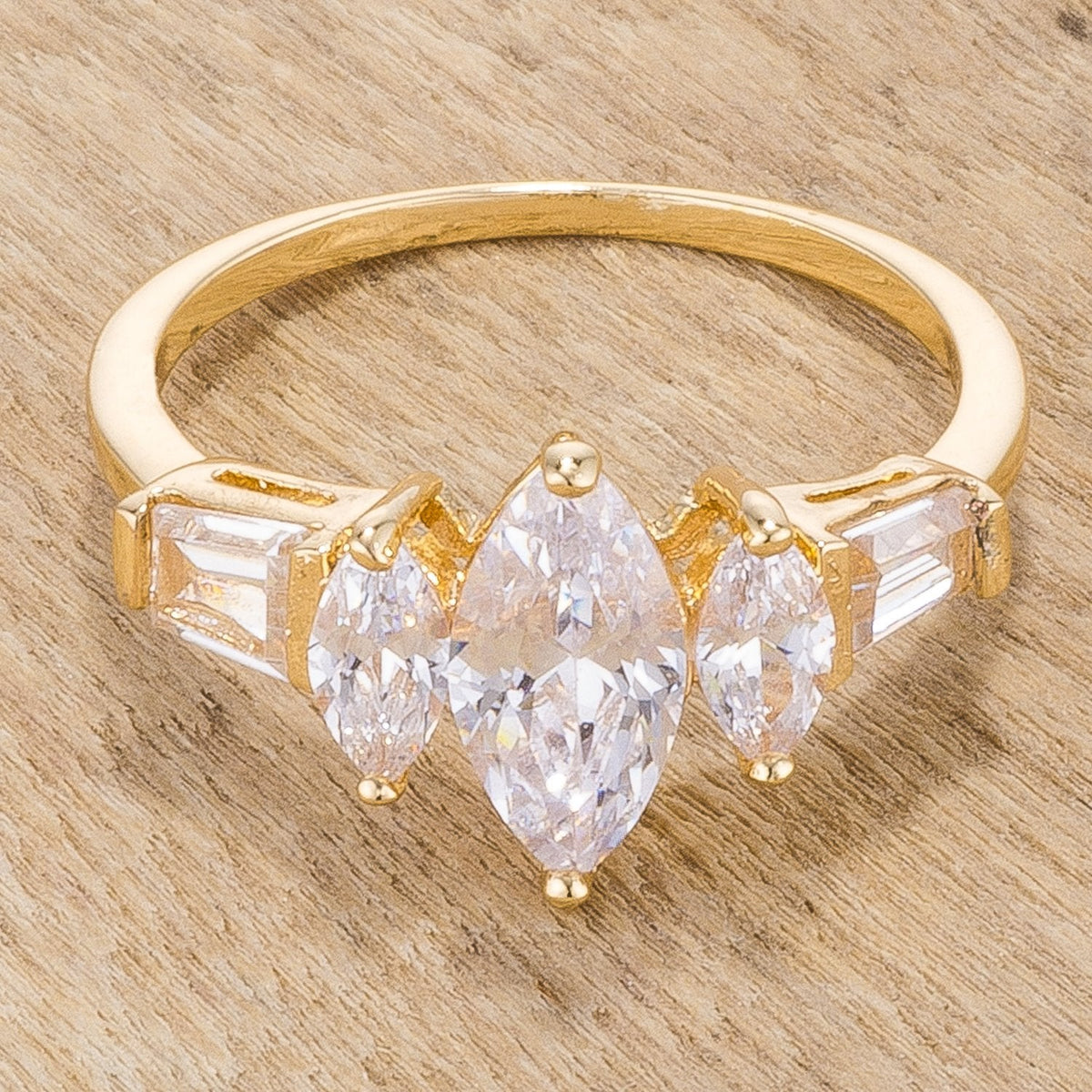 Marquise Triplet Engagement Ring - Charming Charlie