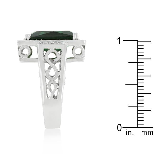 Emerald Green Classic Cocktail Ring - Charming Charlie