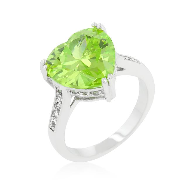 Apple Green Heart Ring - Charming Charlie