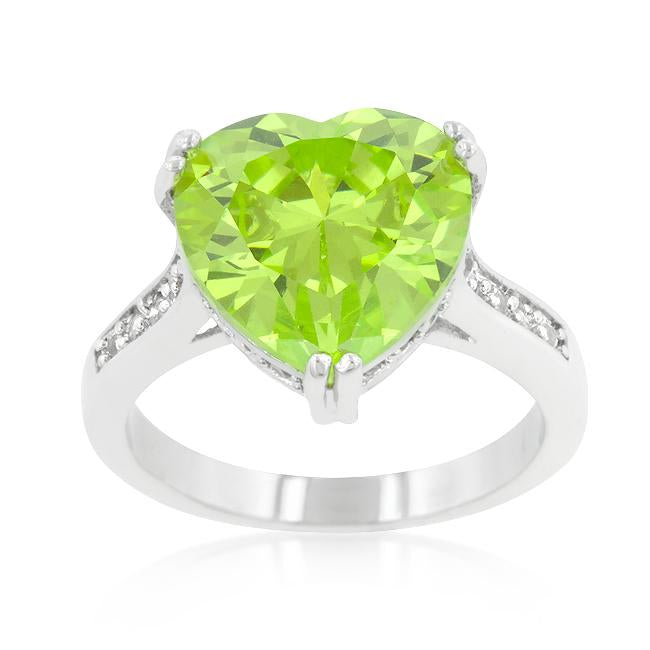 Apple Green Heart Ring - Charming Charlie