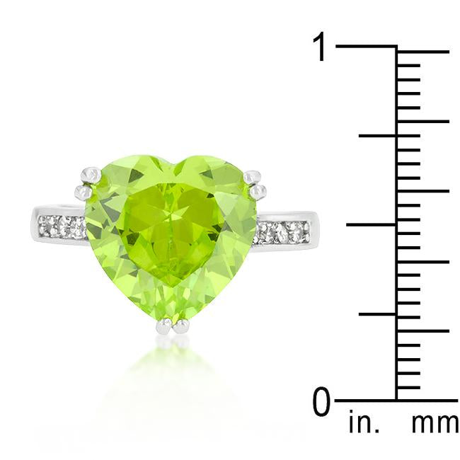 Apple Green Heart Ring - Charming Charlie