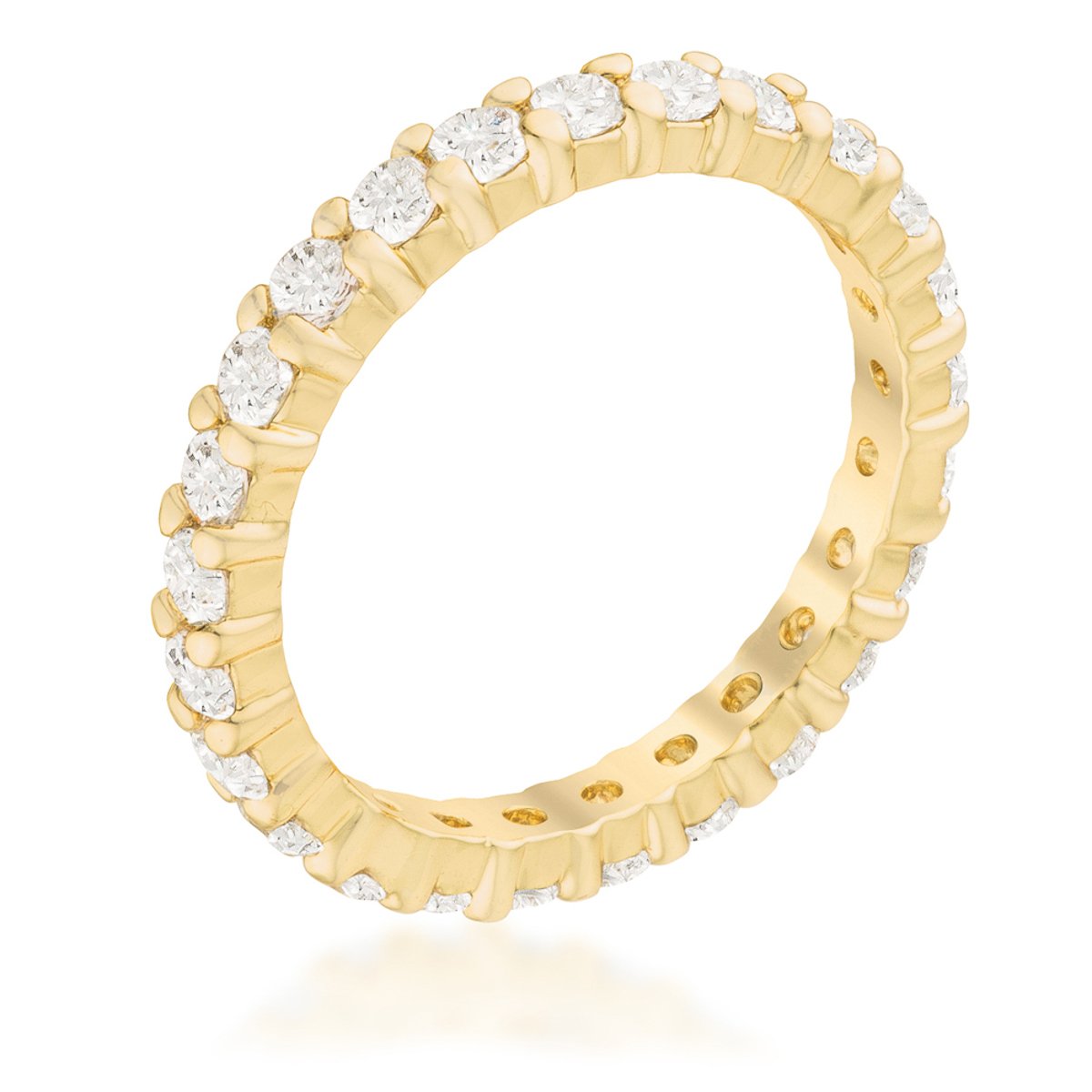 Goldtone Cubic Zirconia Eternity Band - Charming Charlie