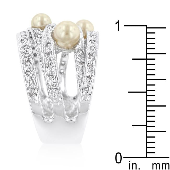 Champagne Pearl Cocktail Ring - Charming Charlie