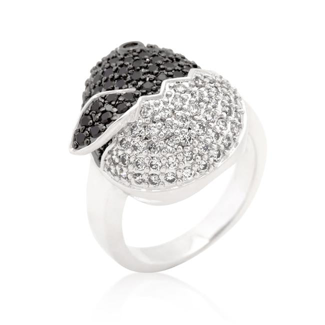 Black and White Cubic Zirconia Baby Chick Ring - Charming Charlie