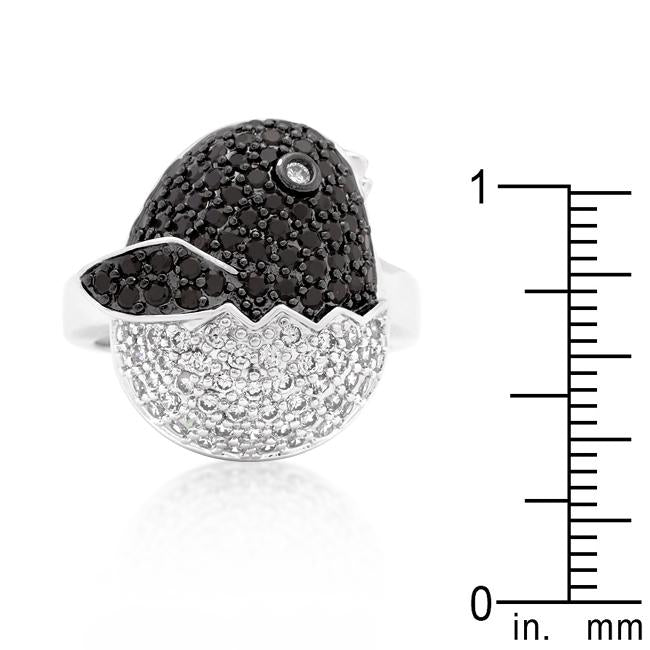 Black and White Cubic Zirconia Baby Chick Ring - Charming Charlie