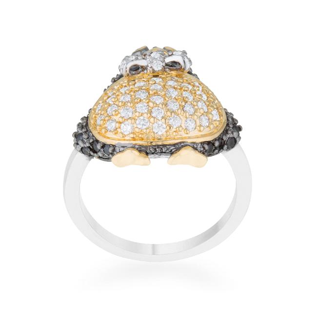 Jet Black Cubic Zirconia Penguin Ring - Charming Charlie