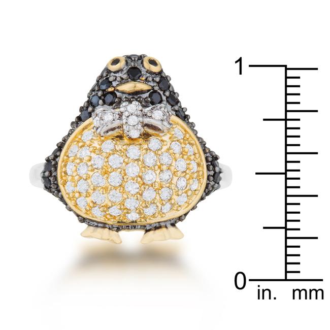 Jet Black Cubic Zirconia Penguin Ring - Charming Charlie