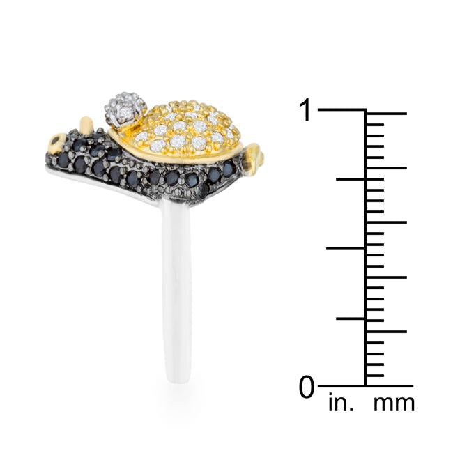 Jet Black Cubic Zirconia Penguin Ring - Charming Charlie
