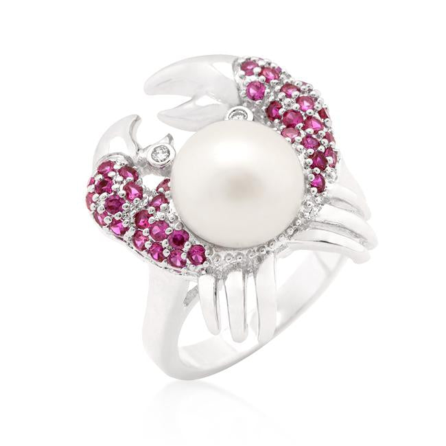 Pearl Crab Cubic Zirconia Ring - Charming Charlie